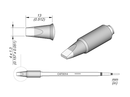 Chisel Cartridge 4 x 1.3