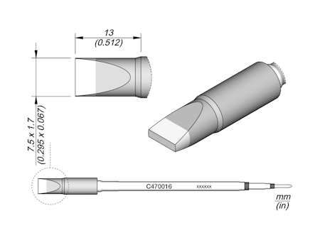 Chisel Cartridge 7.5 x 1.7