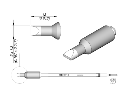 Chisel Cartridge 5 x 1.2