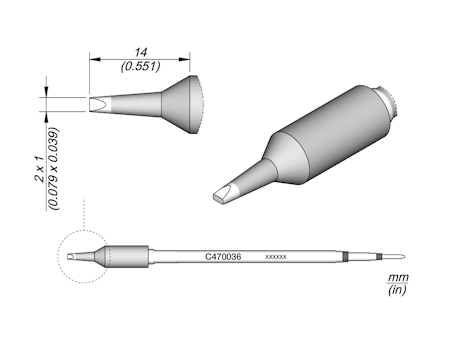 Chisel Cartridge 2 x 1