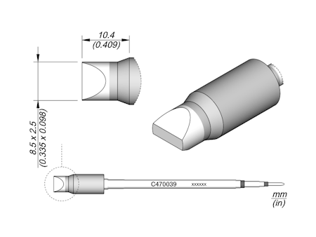 Chisel Cartridge 8.5 x 2.5