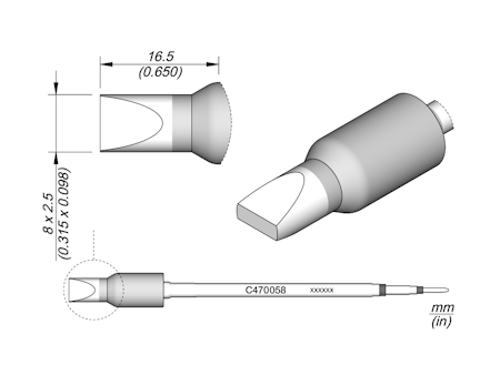 Chisel Cartridge 8 x 2.5