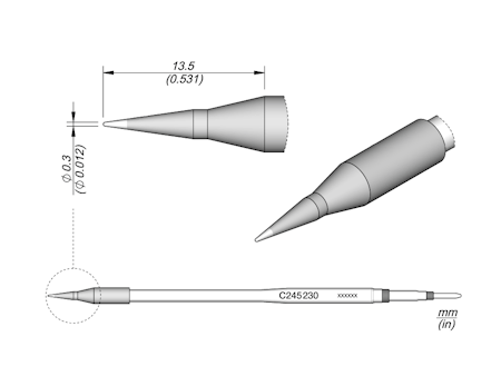 Conical Cartridge Ø 0.3