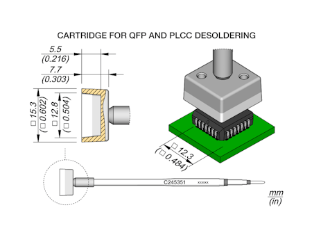 QFP Cartridge 12.3 x 12.3