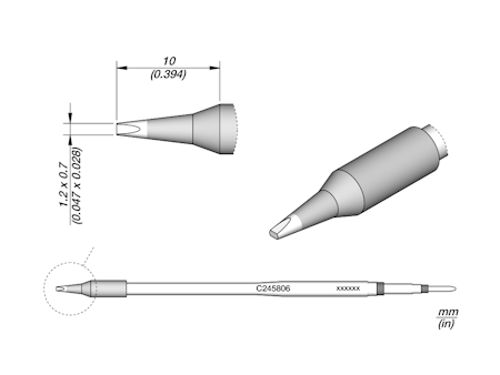 Chisel Cartridge 1.2 x 0.7 L