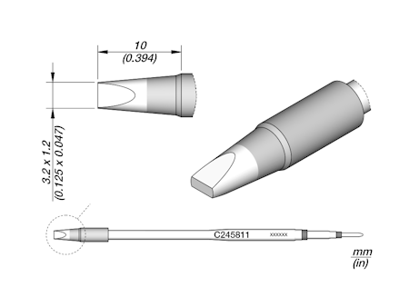 Chisel Cartridge 3.2 x 1.2 L