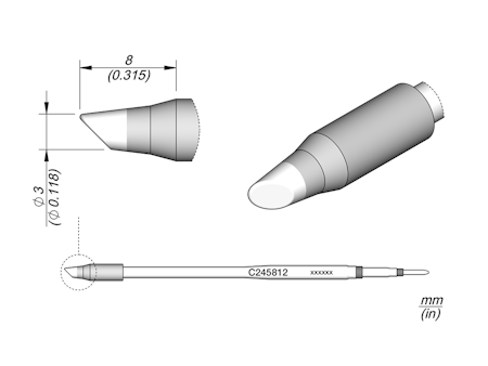 Bevel Cartridge Ø 3 L