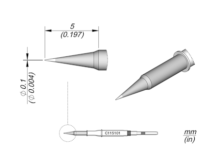 Conical Cartridge Ø 0.1