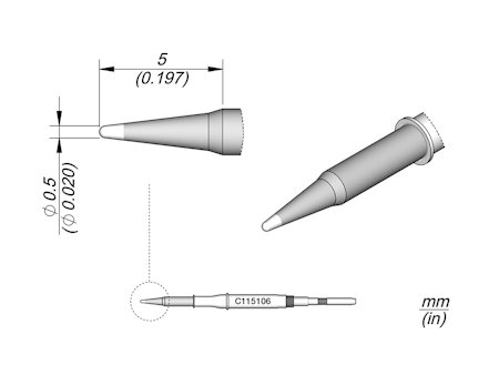 Conical Cartridge Ø 0.5