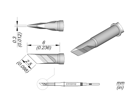 Knife Cartridge 2.5 x 0.3