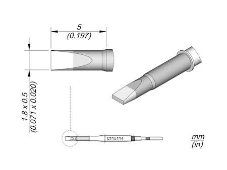 Chisel Cartridge 1.8 x 0.5