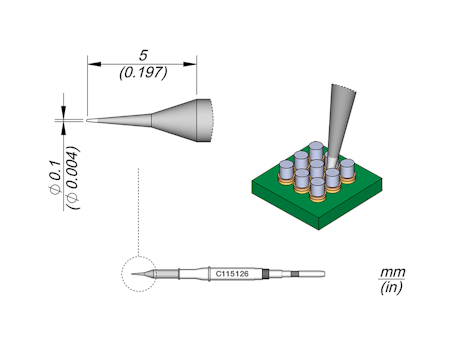 Conical Cartridge Ø 0.1