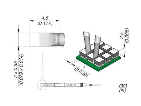 Blade Cartridge 2 x 0.35