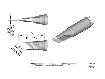 Knife Cartridge 2.5 x 0.3 HT
