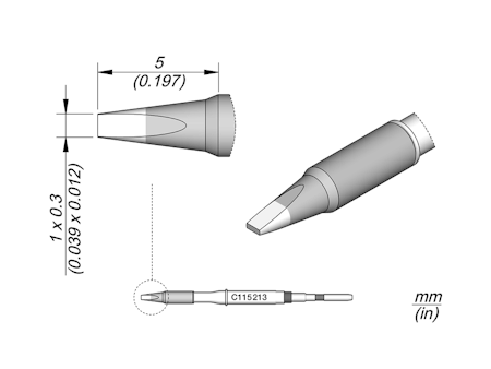 Chisel Cartridge 1 x 0.3 HT