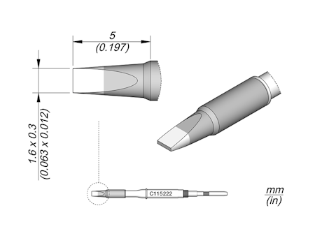 Chisel Cartridge 1.6 x 0.3 HT