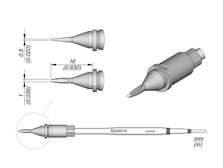 Chisel Cartridge 1 x 0.5