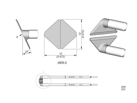 Flat Blade Cartridges 12mm