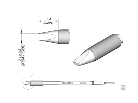 Chisel Cartridge 2.4 x 0.8