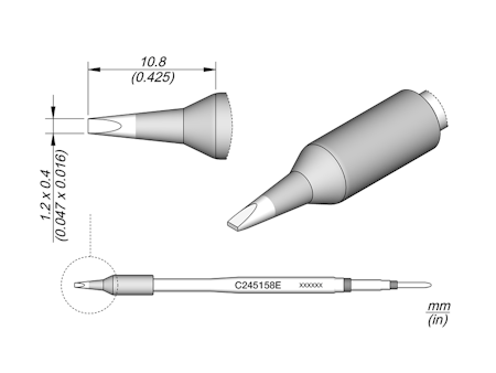 Chisel Cartridge 1.2 x 0.4