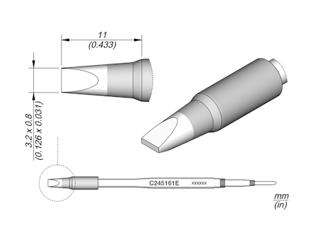 Chisel Cartridge 3.2 x 0.8