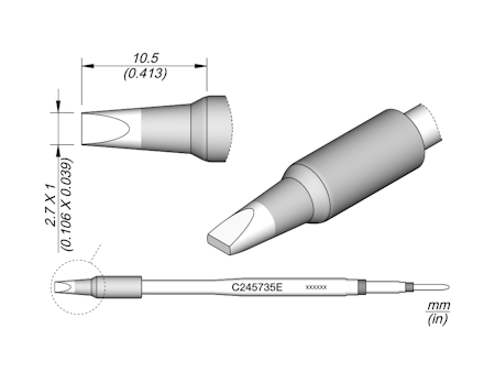 Chisel Cartridge 2.7 x 1