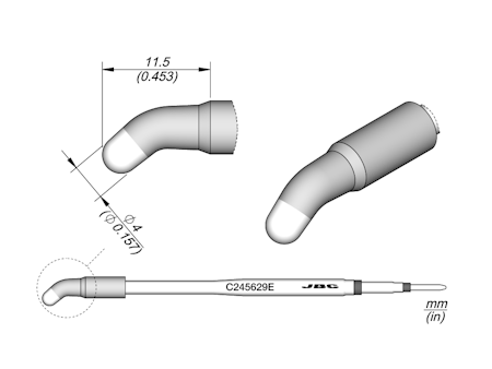 Conical Bent Cartridge Ø 4
