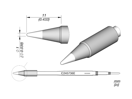 Conical Cartridge Ø 1