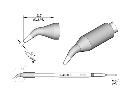 Conical Bent Cartridge Ø 1