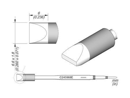 Chisel Cartridge 6.6 x 1.8