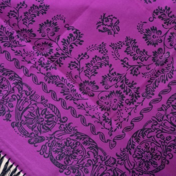 VALDRES wool shawl, purple