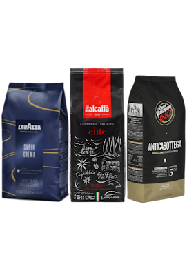 Prøvekaffe-pakke – Italienske kaffebønner 3x1000g