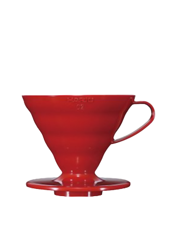 Hario - V60 01 - Porcelænsfilter Rød 1 kop