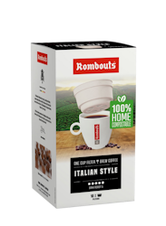 Rombouts italiensk stil enkelt kop filter 10-pak