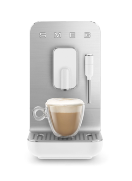 Smeg Fuldt Automatisk Kaffemaskine med Mælkeskummer, Hvid