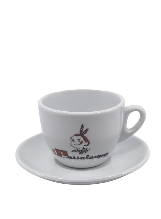 Passalacqua Cappuccino kop med underkop i porcelæn
