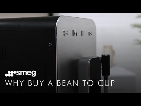 Smeg Fuldt Automatisk Kaffemaskine med Mælkeskummer, Helsort