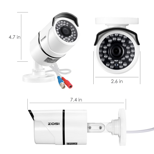 ZOSI Övervakningssystem 2560X1920P IP67 4 Kameror
