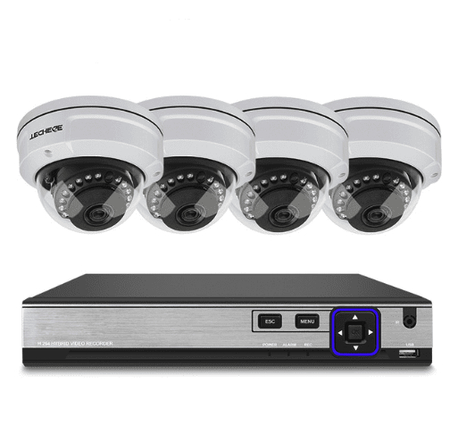 Techege PoE Övervakningssystem 1080P 4 Kameror IP66 2MP