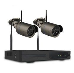 SUMOGUARD Övervakningssystem 2st kameror Wi-fi NVR-kit 720P HD