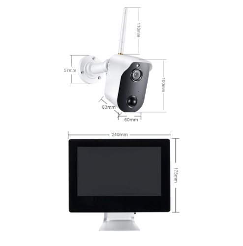 ANRAN WiFi Övervakningssystem 1080P 9" LCD-skärm touch