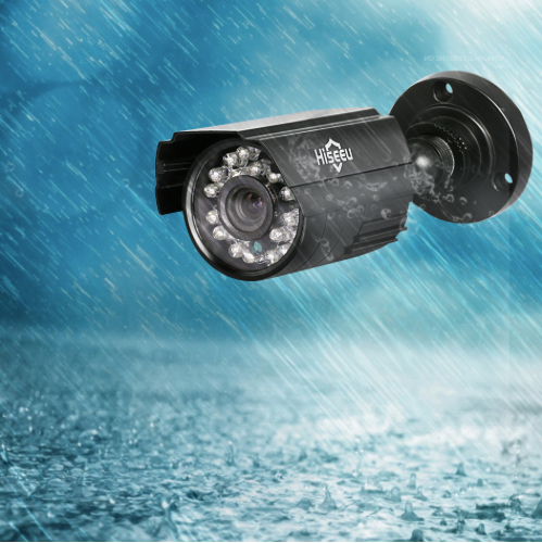 HISEEU övervakningssystem 4 kameror 720P väderbeständiga