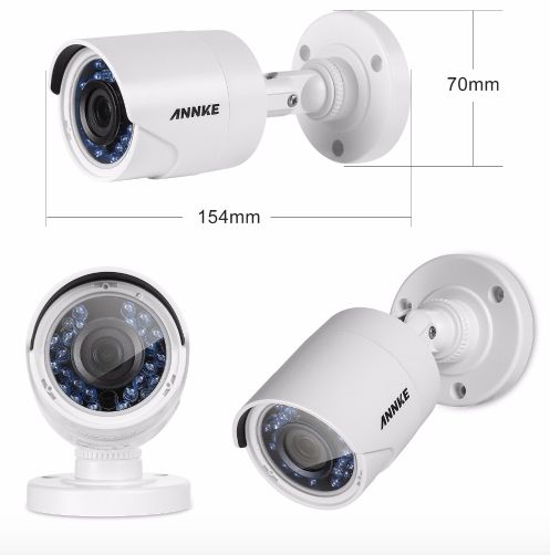 ANNKE Övervakningssystem 4st kameror 1080P Vattentäta