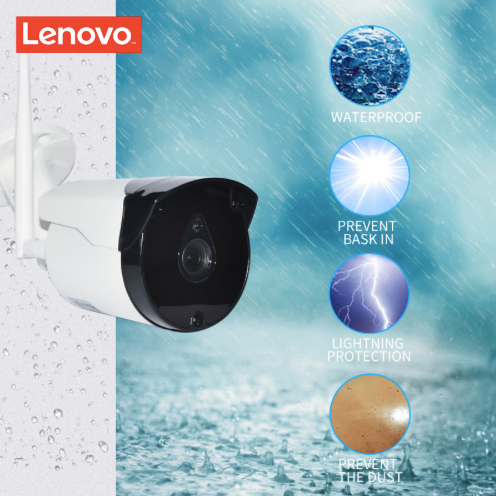 LENOVO Övervakningspaket 4st kameror 1080P IP66-klassat