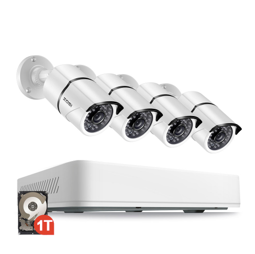 ZOSI Övervakningssystem 2560X1920P IP67 4 Kameror 1TB