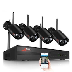 ANRAN Övervakningssystem trådlösa övervakningskameror, Wi-fi 5MP 1TB