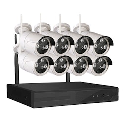 Sumoguard 1080P HD Övervakningssystem 8 st WiFi IP-kameror 1TB