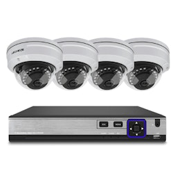 Techege PoE Övervakningssystem 1080P 4 Kameror IP66 2MP 2TB
