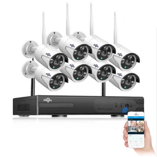 HISEEU Komplett Övervakningssystem 8st WiFi IP-kameror 1080P 2TB