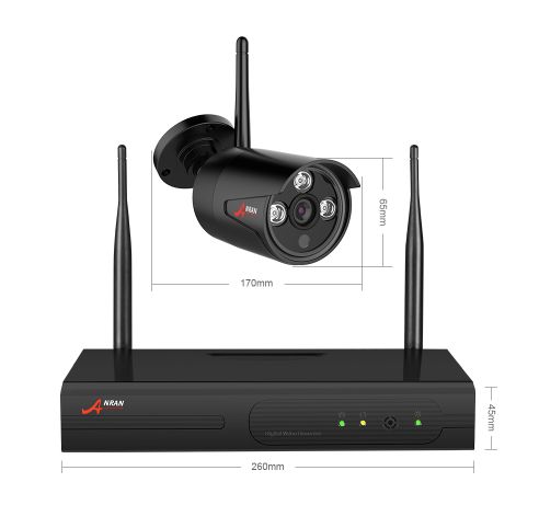 ANRAN Övervakningssystem Wi-fi NVR 1080P HD 3TB